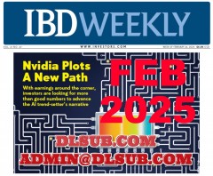 Investors Business Daily Digital Edition - eIBD Weekly February 2025 branded course image mockup for online training - CAN SLIM investment learning